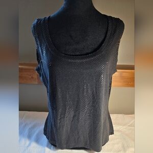 ST JOHN Caviar Black Sparkle Tank Large